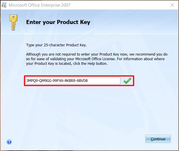 microsoft-office with serial key